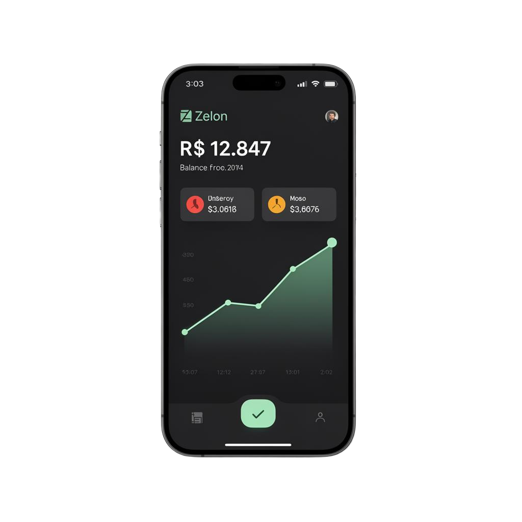Aplicativo Zelon — dashboard financeiro